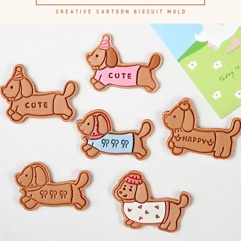 Home Improvement Diy - Cetakan Kue Stempel Kartun Anjing Sosis