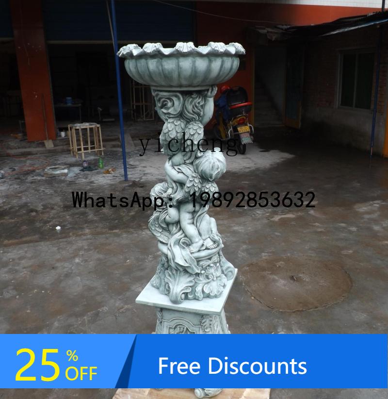 Home Improvement Business - X1Patung tiga dimensi malaikat pot bunga