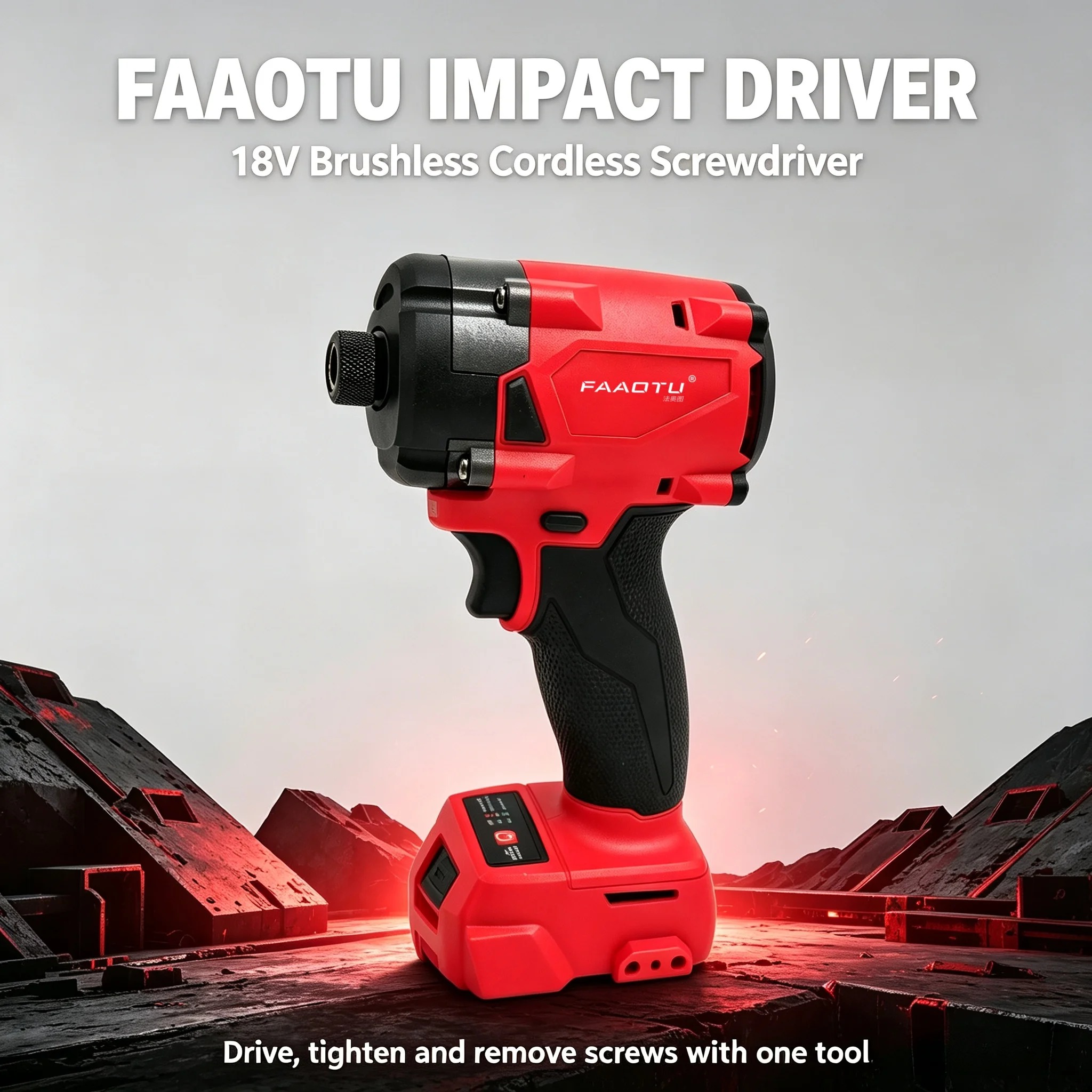 Home Improvement Diy - FAAOTU Obeng Listrik Tanpa Kabel 18V,